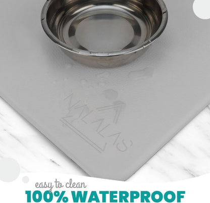 NALALAS Dog Mat for Food and Water, Cat Feeding Mat | Waterproof Dog Bowl Mat | Non-Slip Pet Food Mat for Floors | Pet Mats for Food and Water | Easy to Clean