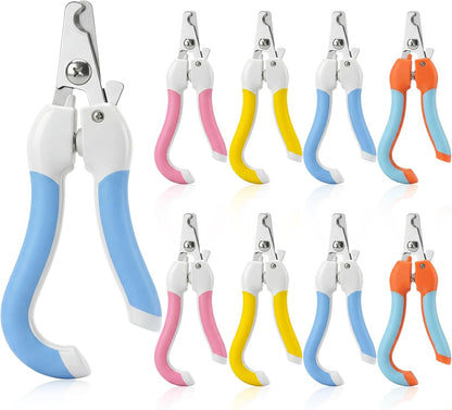 9 Pcs Small Dog Nail Clippers Bulk with Safety Guard to Avoid Over-Cutting Pet Nail Claw Grooming Pet Cutter Toenail Trimmer for Small Medium Dogs Nails Home Grooming(Classic)