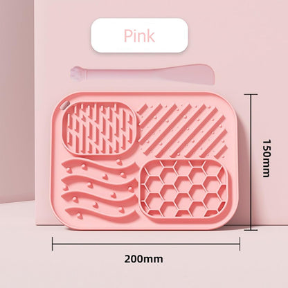 Dog Lick Mat with Suction Cups–Silicone Slow Feeder Mat for Cats & Dogs – Anxiety Relief for Bathing,Grooming,Vet Visits – Peanut Butter Licking Pad,Dishwasher Safe(2-Pack) (Green & Yellow)