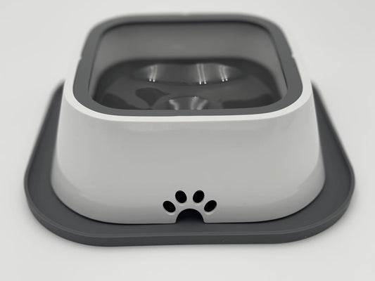 No Spill Dog Water Bowl with Silicone Mat - Spill Proof Slow Drinking Bowl for Home, Car & Travel - Mess-Free Water Bowl for Dogs