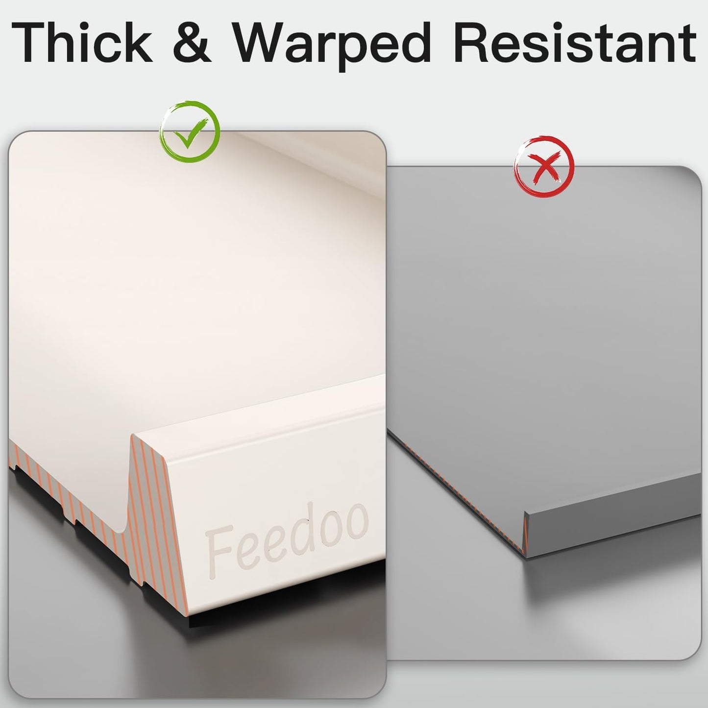 Pet Feeding Mat [Warped Resistant Raised Edge], Water-Proof Silicone Placement for Food Water Bowls, Anti-Slip Base Protect Floor, BPA-Free&Dishwasher-Safe [23.5x13.5inch Large, Gray]