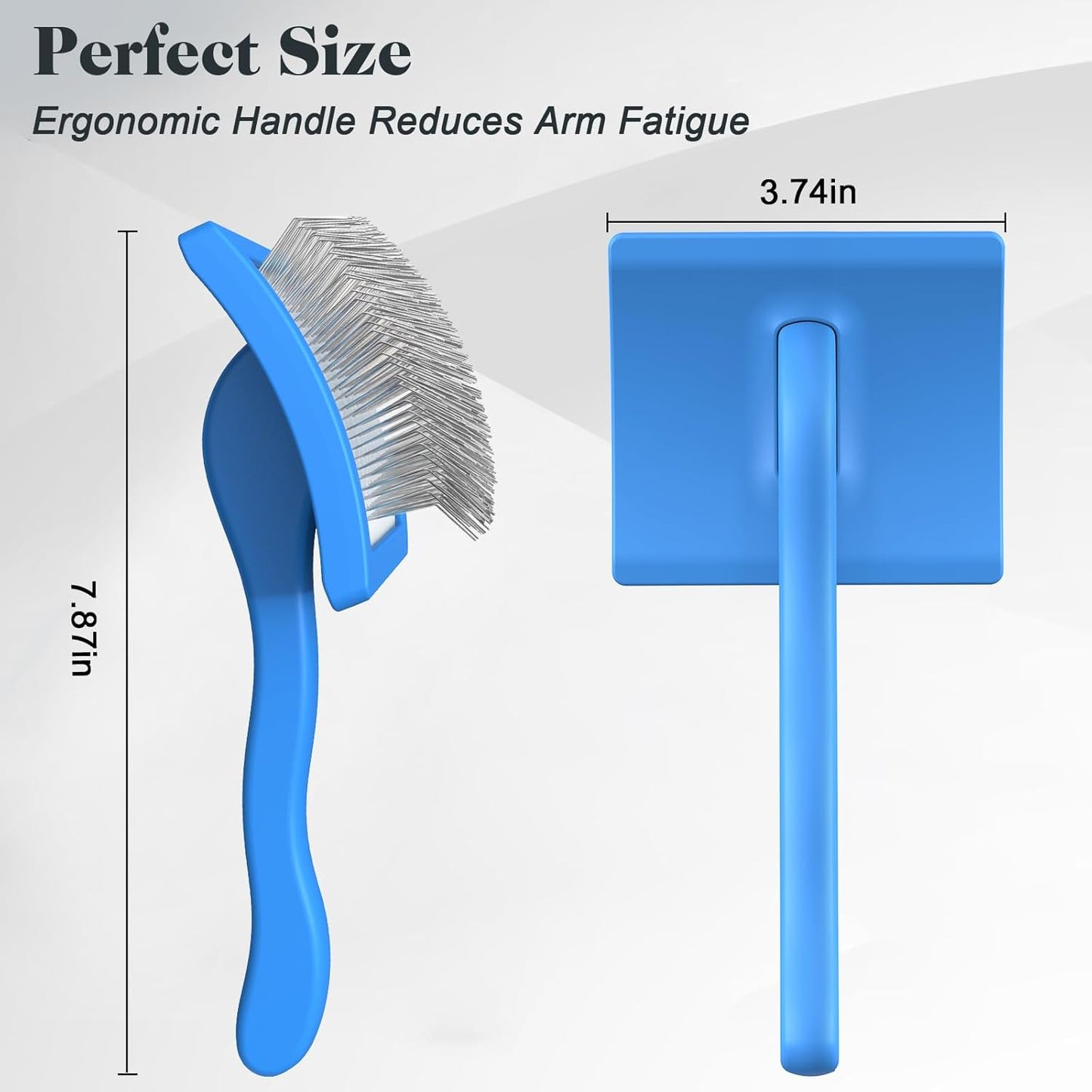 2PCS Slicker Brush for Dogs & Pet Comb,Professional Dog Grooming Brush (Goldendoodles,Poodles,Labradoodles) with Extra Long Pins to Effectively Remove Tangles, Knots and Mats (Orange, Large)