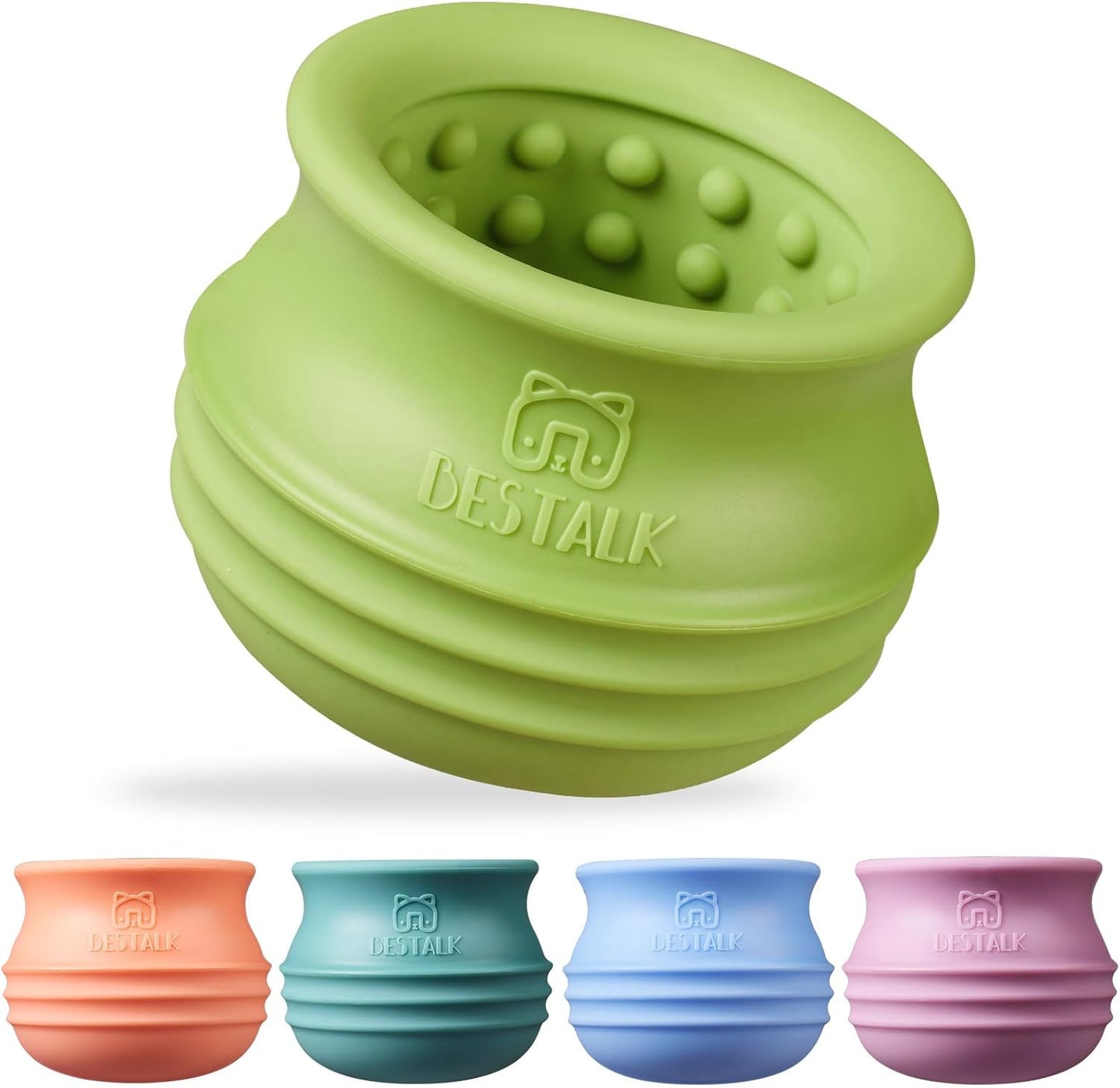 Dog Enrichment Treat Toy, Long-Lasting Wobbly Interactive Freeze Lick Toys for Dogs, Stuffable Puzzle Feeder Toy for Boredom, Silicone Treat Dispensing Chew Toy (Baby Blue,S)