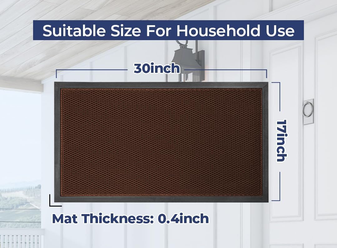 Muddy Mat® Meshy Mat™ Door Mat Heavy-Duty Quick-Dry Floor Mat, Sand & Dirt Trapper for Indoor & Outdoor, Ideal for Entrance, Mudrooms,Patios & Garages,Low-Profile,Non-Slip,Washable– Black 17"x30"x0.4"