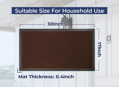 Muddy Mat® Meshy Mat™ Door Mat Heavy-Duty Quick-Dry Floor Mat, Sand & Dirt Trapper for Indoor & Outdoor, Ideal for Entrance, Mudrooms,Patios & Garages,Low-Profile,Non-Slip,Washable– Black 17"x30"x0.4"