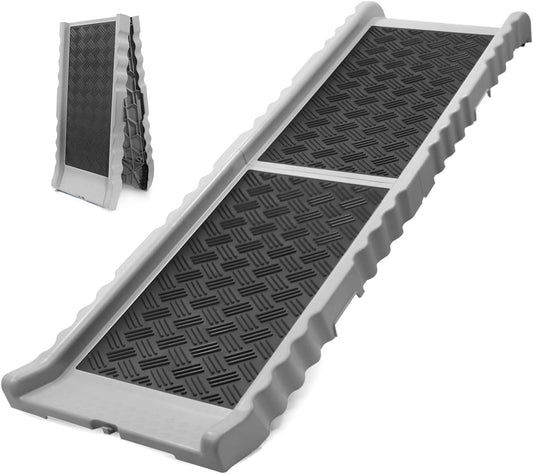 PawStep 51066 Pet Ramp with Soft Traction - Folding, Non-Slip Dog Ramp for Large Dogs up to 300 lbs - Folds from 35 to 68.5 Inches - Portable for Trucks, SUV, Cars