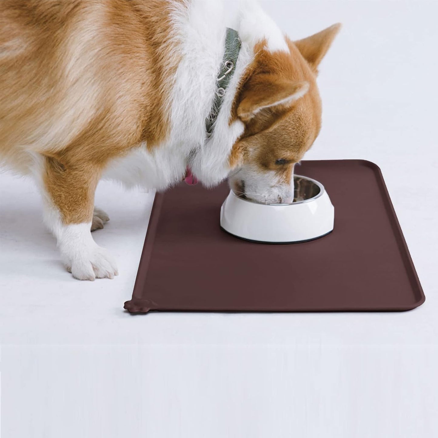 AUDWUD Silicone Waterproof Pet Feeding Mats,Anti Slip Bowl Pad,Dog Mat for Food and Water