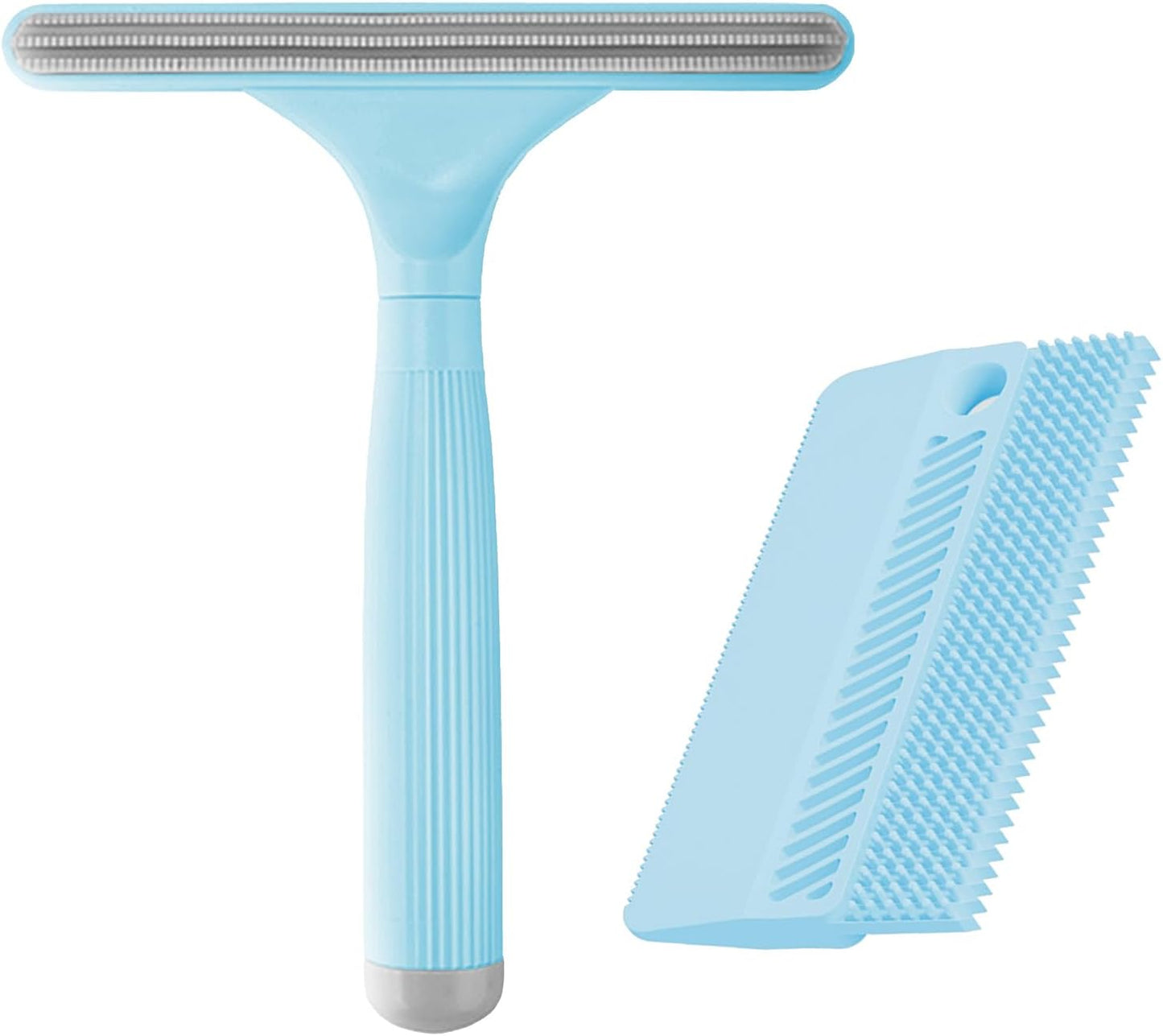 2 Pack Portable Pet Dogs Cats Hair Remover Lint Removal Shaver Tool Fur Scraper Carpet Rake for Couch Furniture Car Mats Fabric Sofa Clothes Bedding Pink