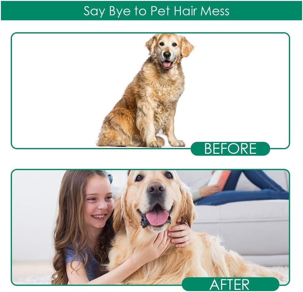 Pet Hair Remover Glove - Gentle Pet Grooming Glove Brush - Deshedding Glove - Massage Mitt with Enhanced Five Finger Design - Perfect for Dogs & Cats with Long & Short Fur - 1 Pack (Right-hand), Green