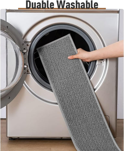 PADOOR Non Slip Stair-Treads,Rubber Backing Stair-Runners for Wooden Steps,15PCS Residue Free Carpet Stair Treads for Kids and Dogs 8"x30" Beige