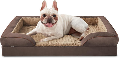 INVENHO Orthopedic Dog Beds Large Sized, XL Washable Dog Sofa with Egg-Crate Foam, Waterproof Lining and Non-Skid Bottom