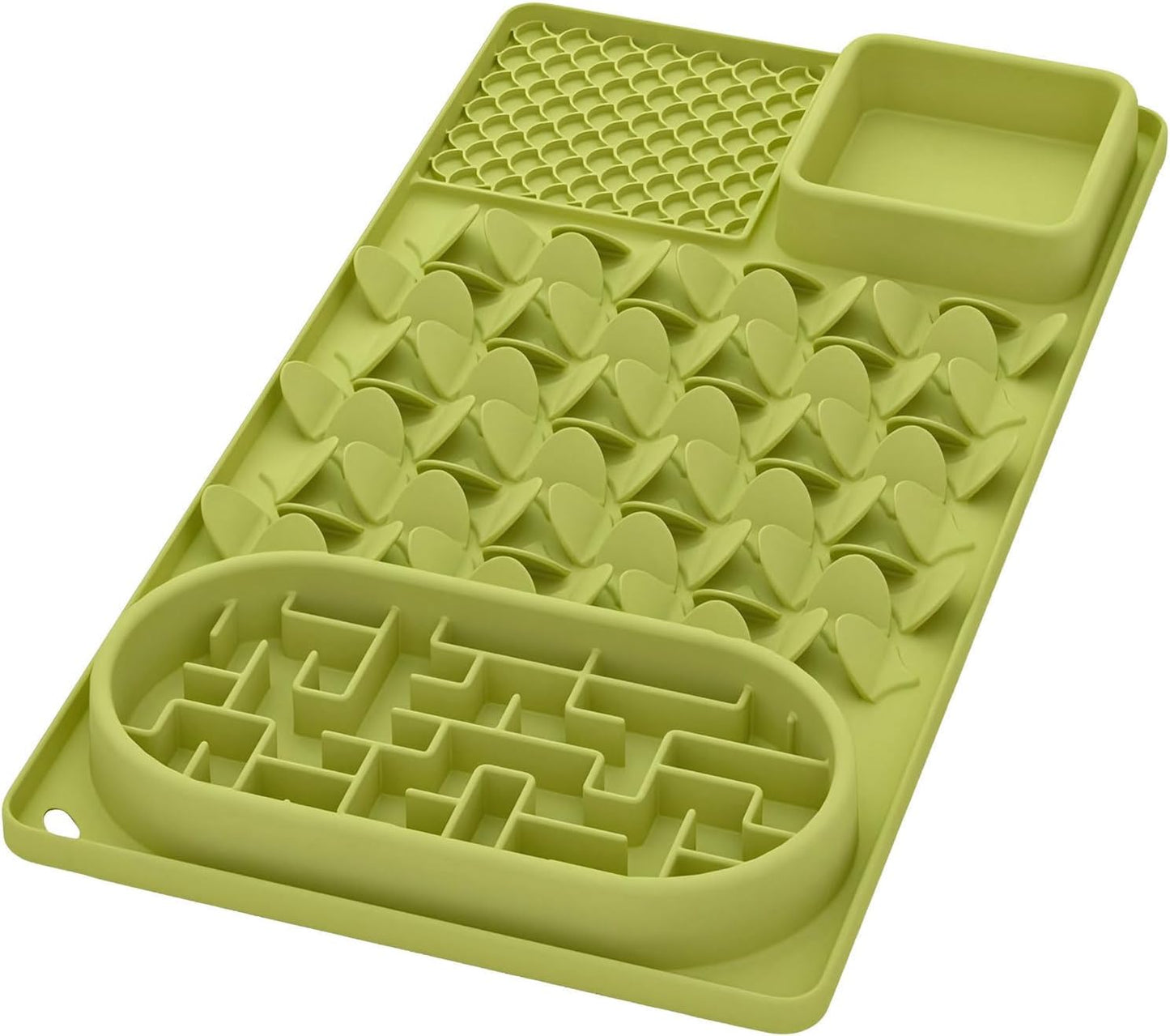 Slow Feeder Bowl for Large dog, Silicone Lick Mat & Snuffle Mat with Suction Cups - Interactive Puzzle Feeder to Slow Eating & Keep Busy, Reduce Vomiting & Relieve Boredom (21"x 11" Light Blue)
