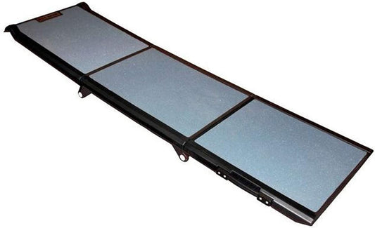 Pet Gear Tri-Fold Portable Pet Ramp for Dogs and Cats, 71" Long, Extra Wide, Holds up to 200lbs, Patented Design, Compact/Easy Fold with Safety Tether, Titanium