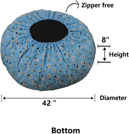 Waterproof Dog Bed Cover Replacement Round 42 Inch Grey