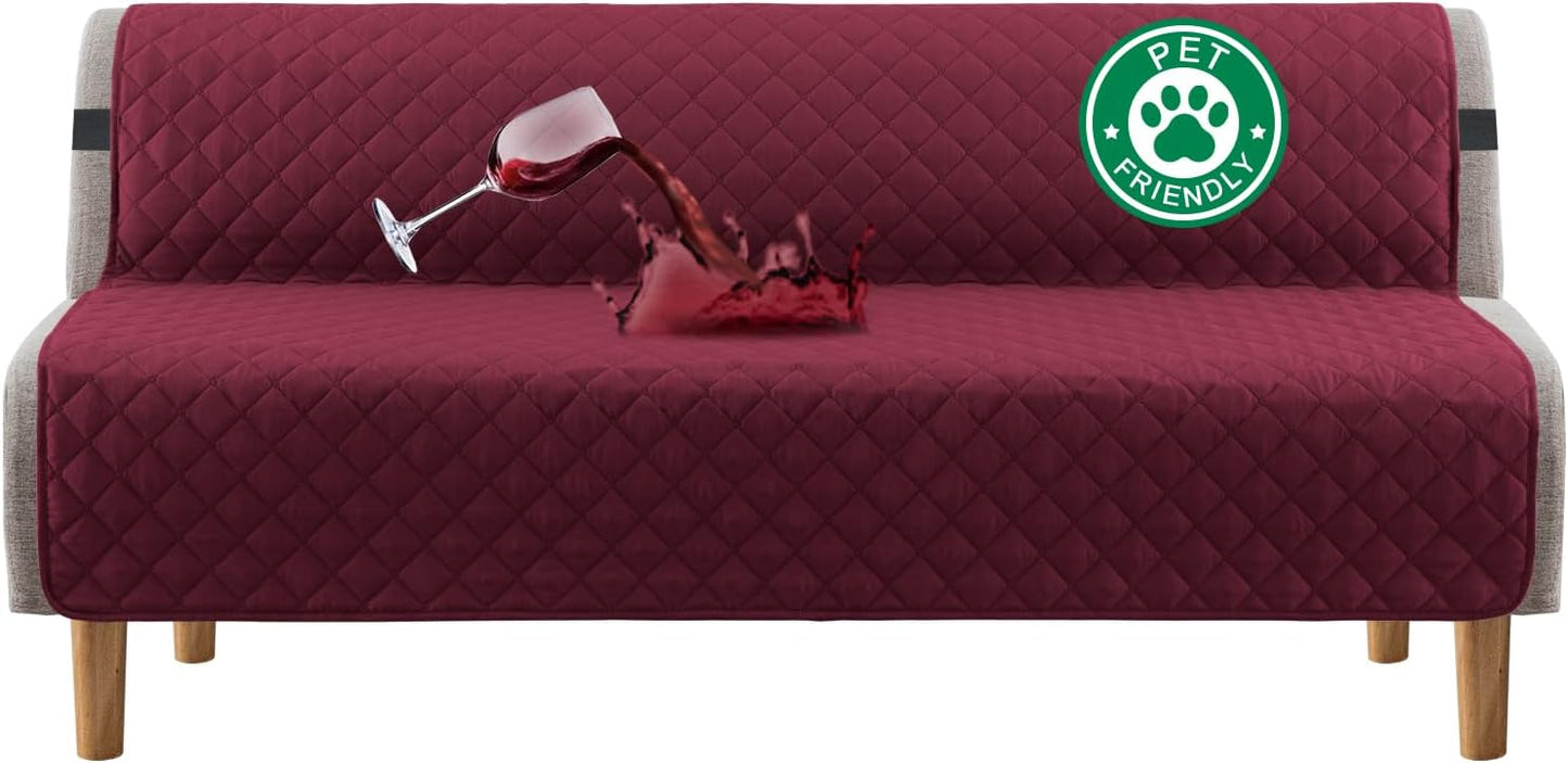 Turquoize 100% Waterproof Sofa Covers Couch Cover Sofa Cover for Dogs Couch Protector Triple Non-Slip Sofa Slipcover for 3 Cushion Couch Furniture Protector for Pets, Kids,Dog (Sofa 70", Ivory)