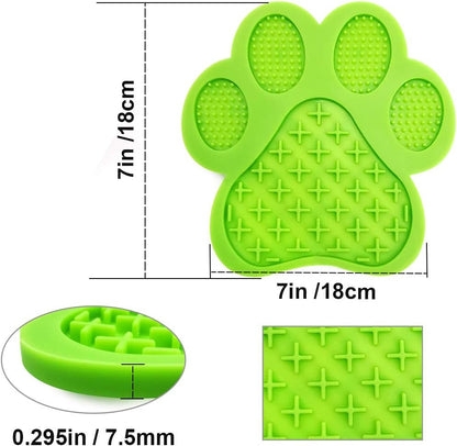 Dog Lick Pad, Dog Washing Distraction Device, Slow Eating Cute Pet Mat with Super Suction for Dogs Licking Peanut Butter, Pet Bathing, Grooming Training (red)
