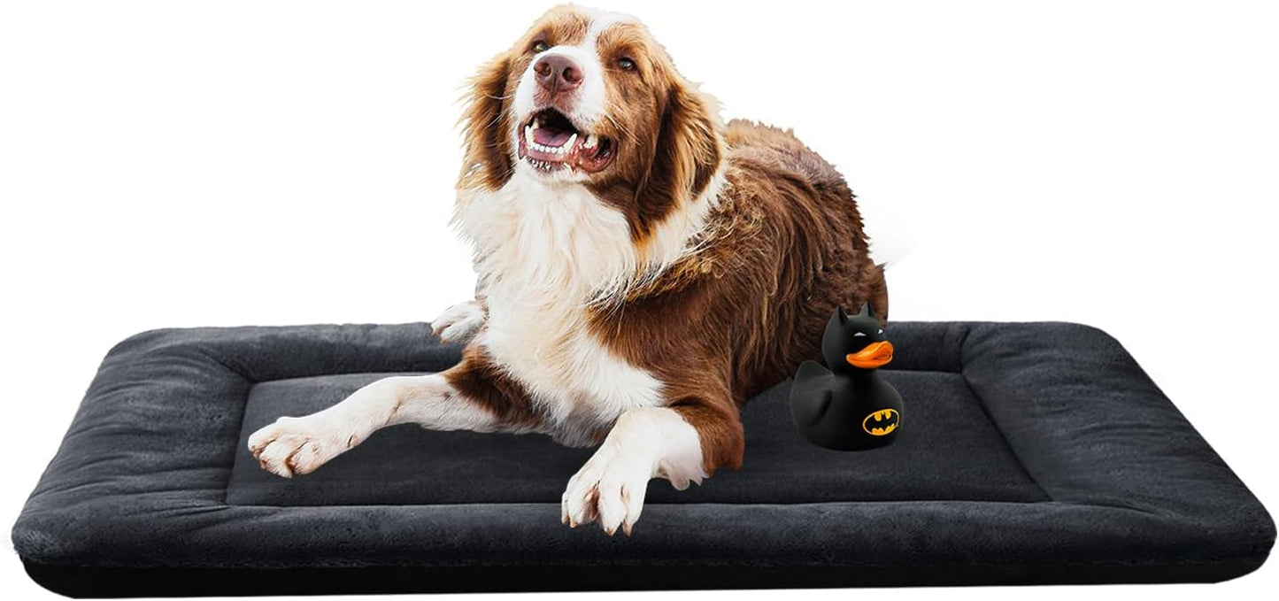 Dog Beds Crate Pad for Medium/Large Dogs Fit Metal,Ultra Soft, Washable & Anti-Slip Kennel Pad for Dogs Cozy Sleeping Mat,Gray 36inch
