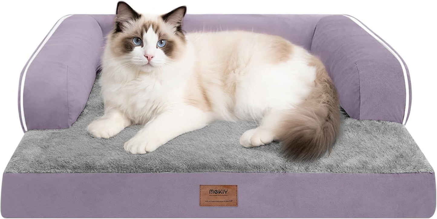 Large Dog Bed Orthopedic Washable - Beds Bolster - Medium XL XLarge Big Dogs - Memory Foam Couch Sofa - Waterproof with Removable Cover