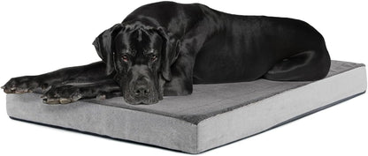 Barkbox Orthopedic Dog Bed with Memory Foam, Premium Comfort for Dogs and Puppies, Large Sized Dog Bed for Joint Relief and Restful Sleep, Durable and Easy to Clean - Grey, Large