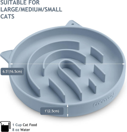 Coomazy Large Silicone Slow Feeder Dog Bowls, Interactive Puzzle Toy for Pets Food Training, Keeps Dogs Busy, Prevents Puppy Overeating (Dark Green, Large: 3.2Cup)