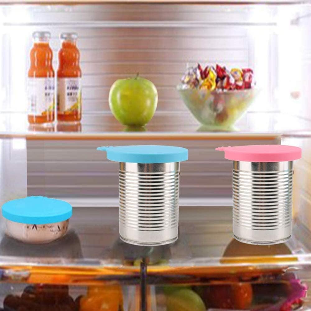 Food Can Lids, 4 Pcs Silicone Pet Food Can Covers for Dog & Cat Food, One Tin Cap Fit Most Standard Size Dog Cat Food Canned（Multicolor）…