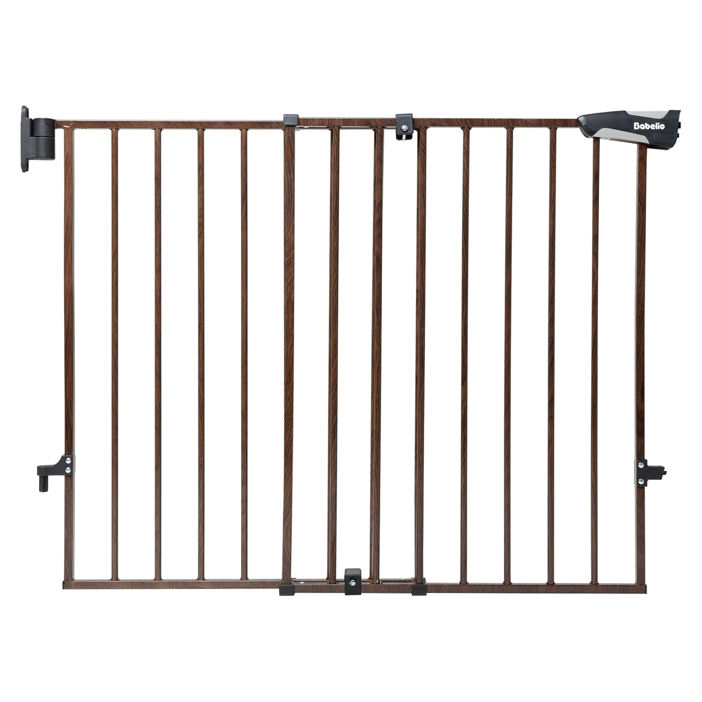 Babelio Baby Gate for Stairs, Kitchen & Doorways, 26-43" W 28" H No Bottom Bar| Easy Installation| One-Handed Operation| Auto-Close| Hardware Mount (Drill Needed) Safety Dog/Pet Gate Indoor (White)