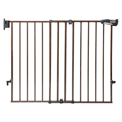 Babelio Baby Gate for Stairs, Kitchen & Doorways, 26-43" W 28" H No Bottom Bar| Easy Installation| One-Handed Operation| Auto-Close| Hardware Mount (Drill Needed) Safety Dog/Pet Gate Indoor (White)
