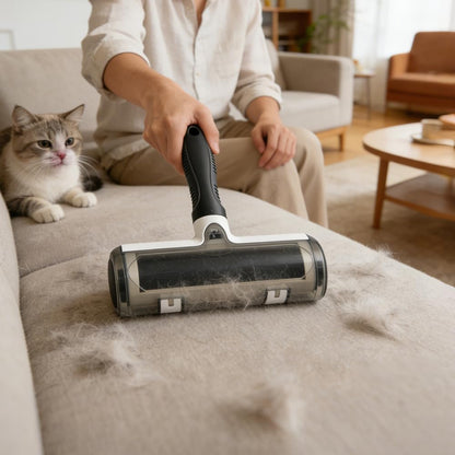 Reusable Pet Hair Remover Roller for Dogs and Cats - Removes Fur from Furniture, Carpet, Couch and Clothes -Self Cleaning - Lint Roller