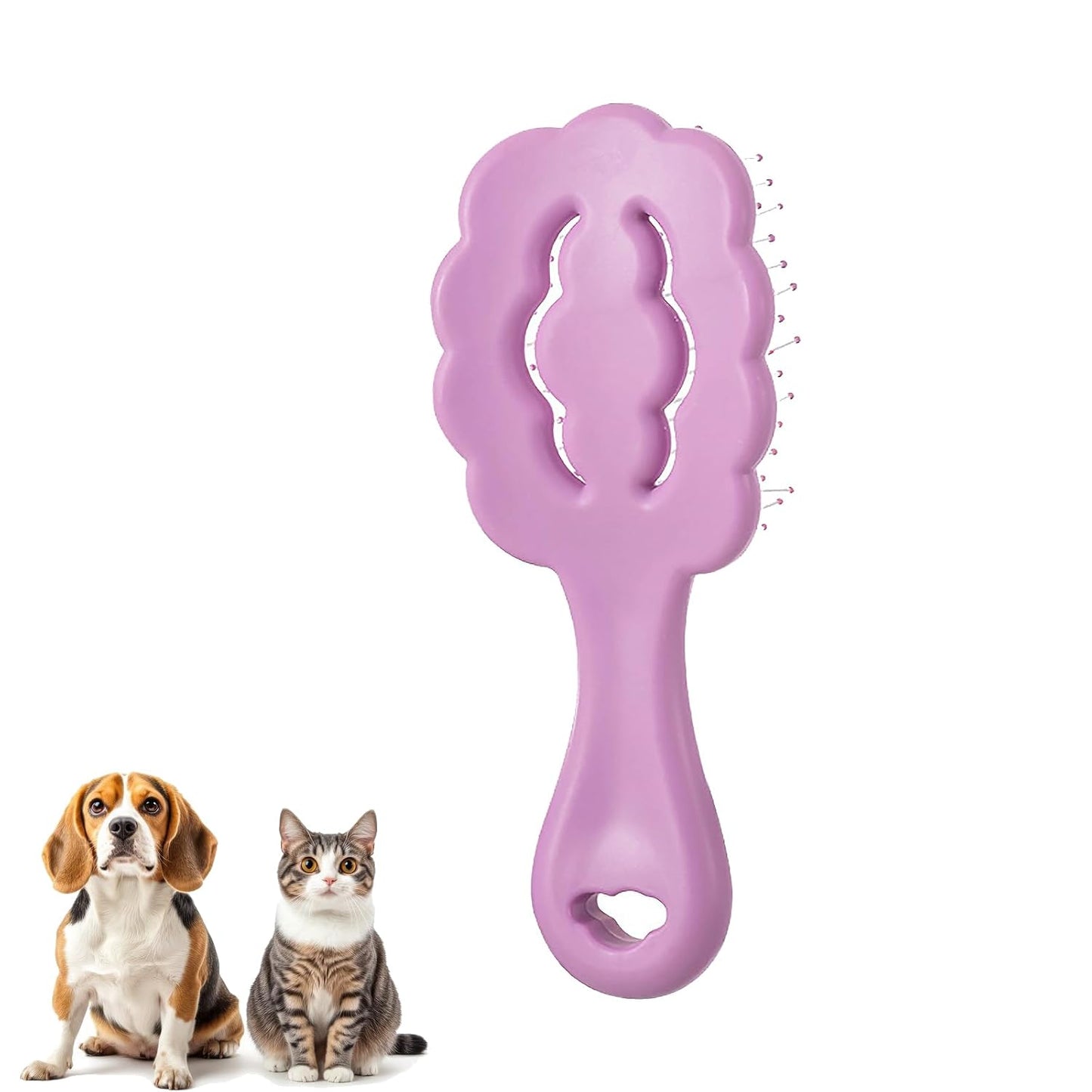 Cloud Shape Small Dog Grooming Brush - Soft Pin Brush for Gentle Detangling & Massage Puppy Hair Comb for Maltese, Shih Tzus, Yorkies, and Puppies, Pink