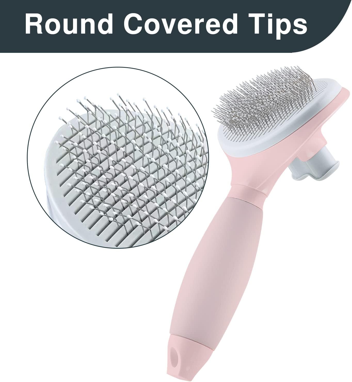 Cat Hair Brush,Cat Brush for Shedding,Soft Silicone Self Cleaning Brushes for Short and Long Haired Cats for Grooming and Shedding