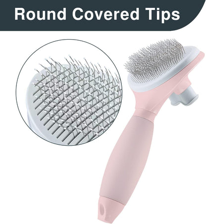 Cat Hair Brush,Cat Brush for Shedding,Soft Silicone Self Cleaning Brushes for Short and Long Haired Cats for Grooming and Shedding