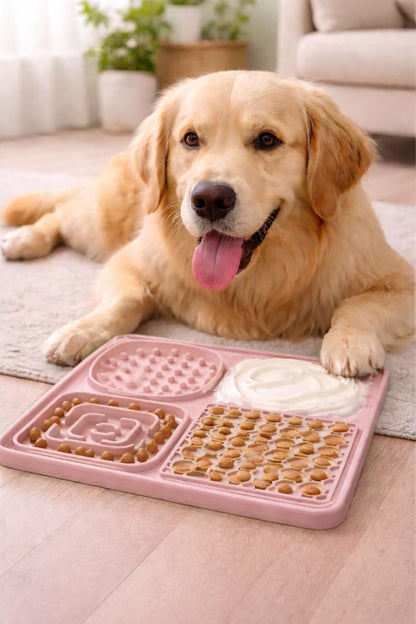 Hearth & Paw Silicone Lick Mat for Dogs Slow Feeder & Enrichment Mat, Food-Grade 100% BPA-Free Silicone, Mental Stimulation, Better Digestion, Anxiety Relief, Multiple Colors Available (Gray)