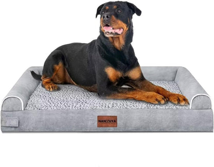 Large Dog Bed Orthopedic Washable: Beds Bolster XL Bed Large Big Dogs Memory Foam Couch Sofa Waterproof with Removable Cover