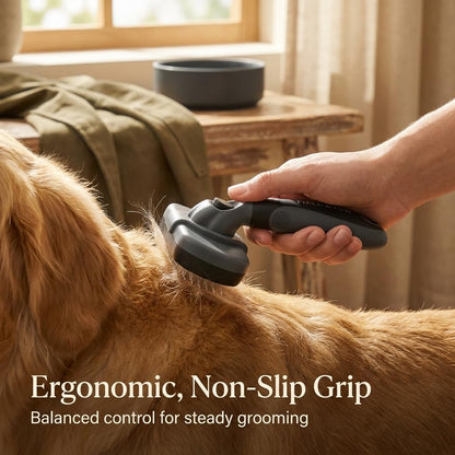 FIELD & FUR Slicker Brush: Essential Dog & Cat Grooming Tool for Shedding, Detangling, and Daily Care - Perfect for Doodles, Poodles, and Puppies with Comfortable Grip and Fine Stainless Steel Pins