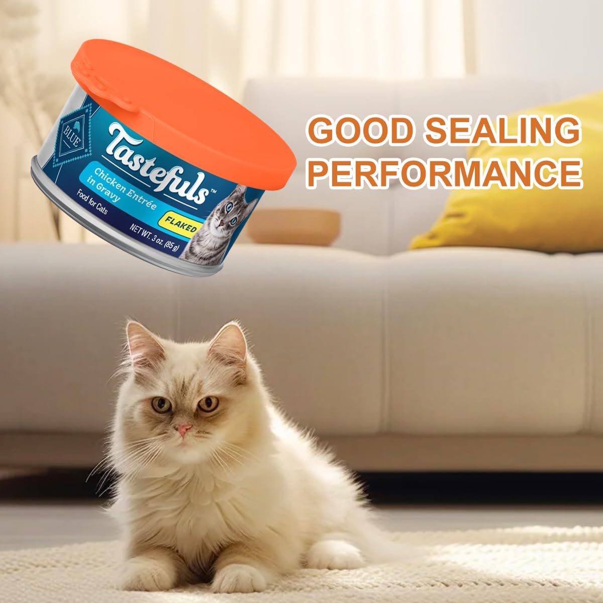 2-Pack Silicone Pet Food Can Lids – Universal Fit for Dog & Cat Food, One Lid Fits 2 Standard Can Sizes, Blue and Green