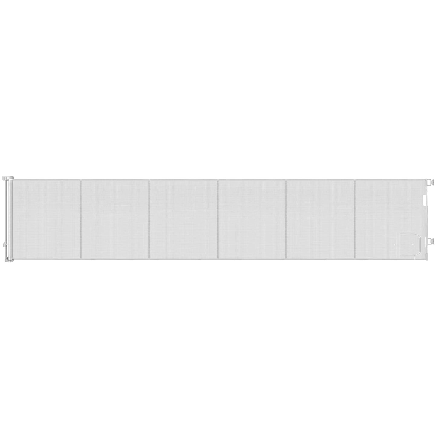 Reinforced 150 Inch Extra Wide Dog Gate with Cat Door 12.5 Ft Extra Long Baby Gates for Large Openings 37” Tall Retractable Pet Gates for Wide Openings Large Pet Gate with Cat Door, Gray