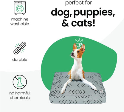 Molly Mutt Medium to Large Dog Bed Cover- Forever Young Print - Measures 27”X36”X5’’ - 100% Cotton - Durable - Breathable - Sustainable - Machine Washable Dog Bed Cover (Dd82b)