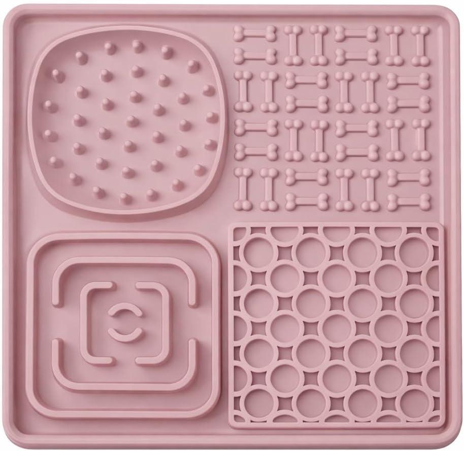 Hearth & Paw Silicone Lick Mat for Dogs Slow Feeder & Enrichment Mat, Food-Grade 100% BPA-Free Silicone, Mental Stimulation, Better Digestion, Anxiety Relief, Multiple Colors Available (Gray)