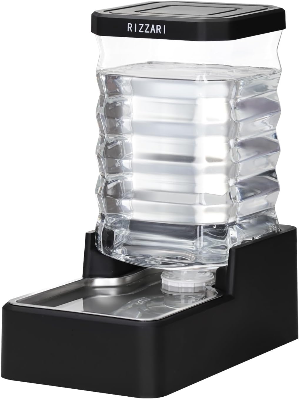 RIZZARI 10L Stainless Steel Dog Water Dispenser – Large Capacity Gravity Auto-Refill Waterer with Anti-Tip Design for Large Dogs, Ideal for Living Rooms, Offices & Indoor Pet Spaces