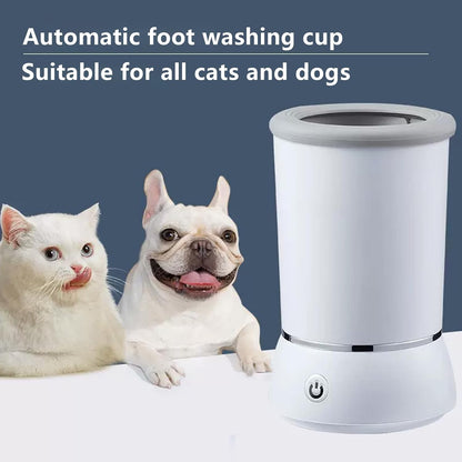 Winb Electric Dog Paw Cleaner and Massager, Portable USB Rechargeable Paw Washing Cup, Automatic Foot Cleaning Machine for Small Dogs