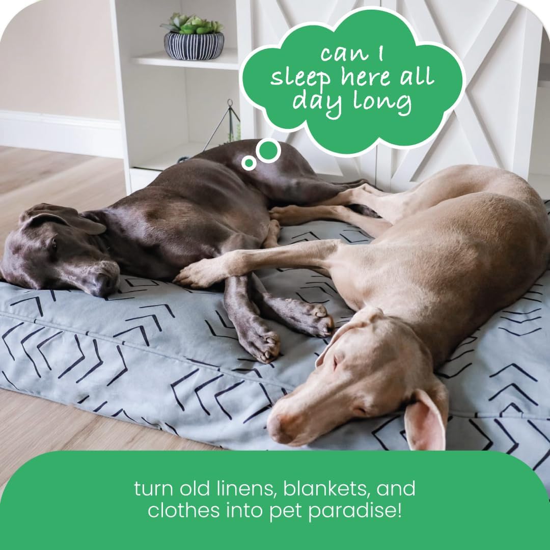 Molly Mutt Medium to Large Dog Bed Cover- Forever Young Print - Measures 27”X36”X5’’ - 100% Cotton - Durable - Breathable - Sustainable - Machine Washable Dog Bed Cover (Dd82b)