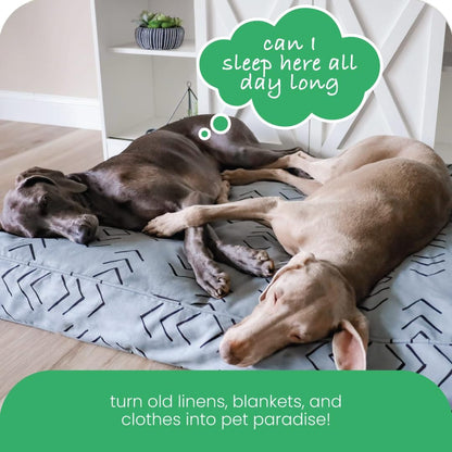 Molly Mutt Medium to Large Dog Bed Cover- Forever Young Print - Measures 27”X36”X5’’ - 100% Cotton - Durable - Breathable - Sustainable - Machine Washable Dog Bed Cover (Dd82b)