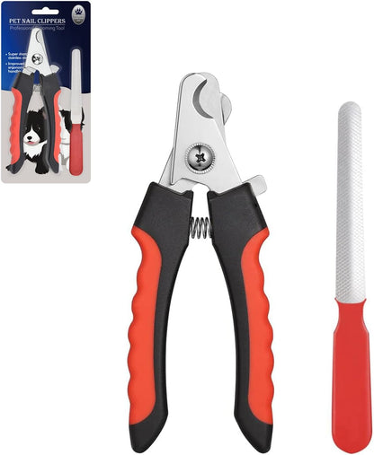 4.72 inch Dog Nail Clippers for Small Dogs, Ultra Sharp Stainless Cat Nail Clippers with Guard for Dogs, Cats, Rabbits and Guinea Pigs, Free Nail File(C Style)