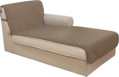 U-NICE HOME Reversible Sofa Cover Washable Couch Cover for Dogs Friendly with Elastic Straps Water Repellent Furniture Protector for 3 Cushion Couch (Sofa, Coffee/Beige) - Colors A