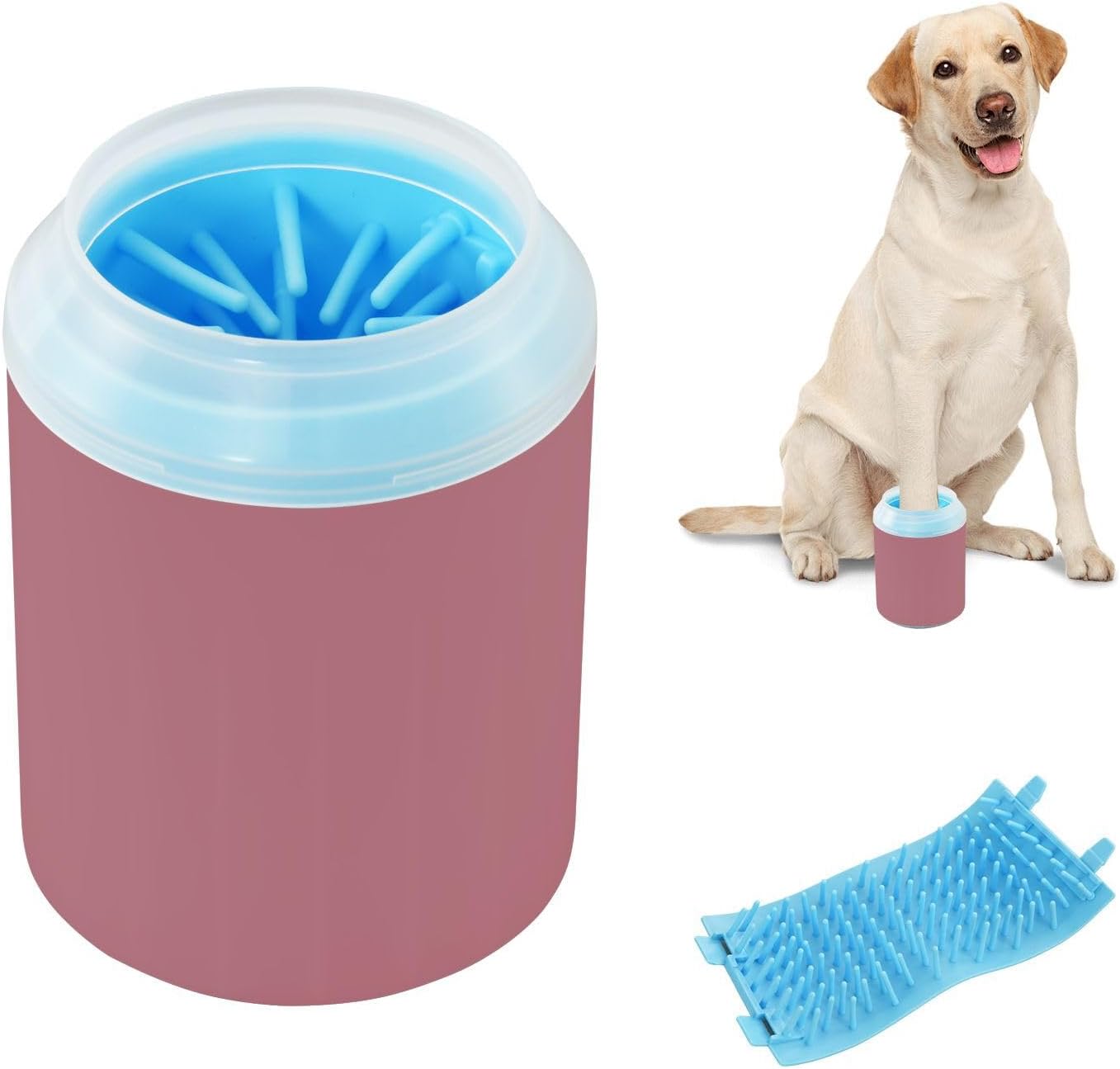 ODAWA Dog Paw Cleaner Cup Royal Blue Muddy Paw Cleaner with Soft Bristle