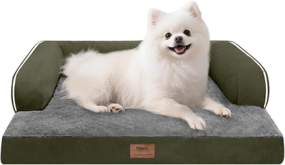 Large Dog Bed Orthopedic Washable - Beds Bolster - Medium XL XLarge Big Dogs - Memory Foam Couch Sofa - Waterproof with Removable Cover