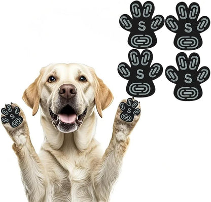 24pcs Paw Pads for Dogs Traction – Self Adhesive Paw Grips for Senior Dogs, Anti-Slip Disposable Paw Protector Pads for Hardwood Floors, Comfortable & Secure Fit (Black, XL)