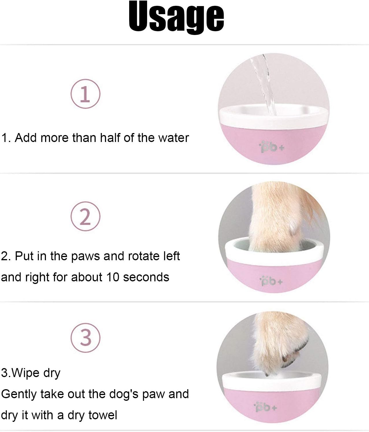 Dog Paw Cleaner, Paw Washer Detachable Pet Feet Cleaner Rotating Dog Portable Feet Cleaning Cup Portable Dog Foot Washer Accessory(Blue)