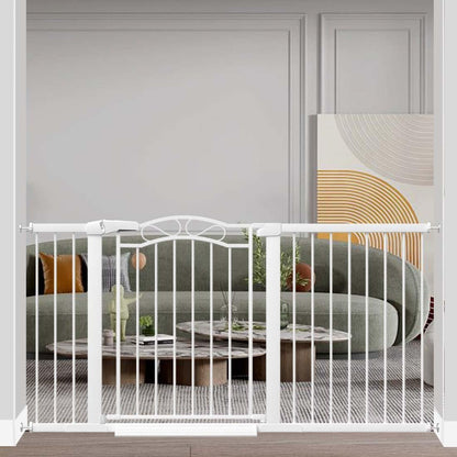 Fairy Baby 68.1"-70.8" Extra Wide Press Mounted Baby Gate Indoor for Kids Or Pets Walk Thru No Drill Long Dog Gates for The House Doorway Child Safety Gate