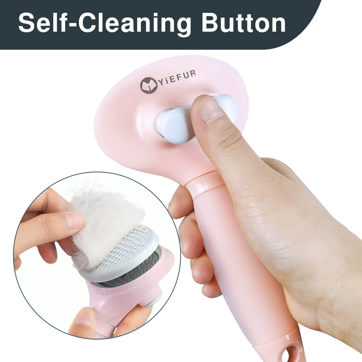 Cat Hair Brush,Cat Brush for Shedding,Soft Silicone Self Cleaning Brushes for Short and Long Haired Cats for Grooming and Shedding